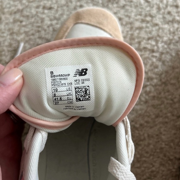 New Balance 550 white/pink/peach - Picture 7 of 8